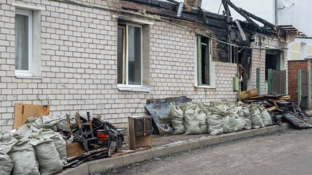 Professional Fire Damage Removal technician working in Victoria, TX